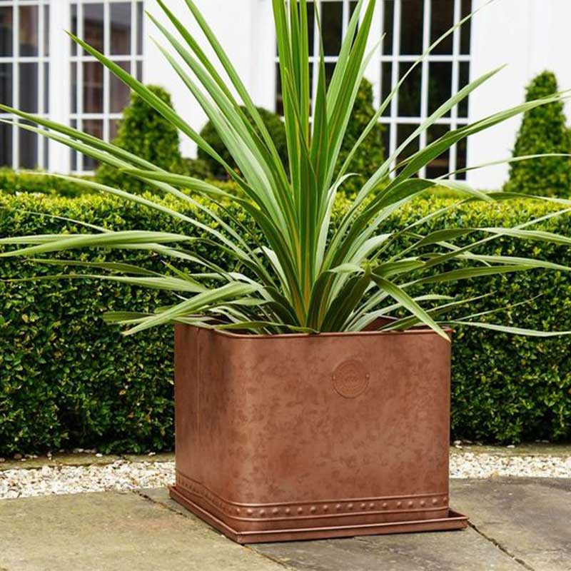 Kew Temperate House Regency Outdoor Planter, D38cm, Copper-0