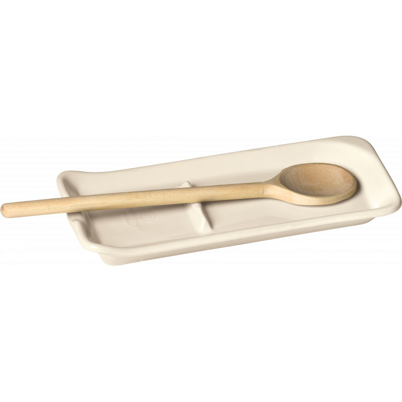 Ceramic Spoon Rest, Cream-0