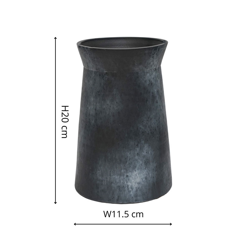 Kew Eclectic Orangery Handthrown Vase, D20cm, Basalt-5