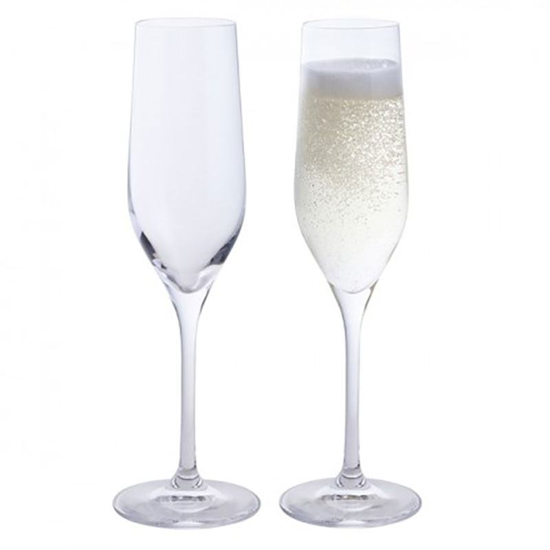 Wine and Bar Set of 2 Flutes, 180ml, Clear-0