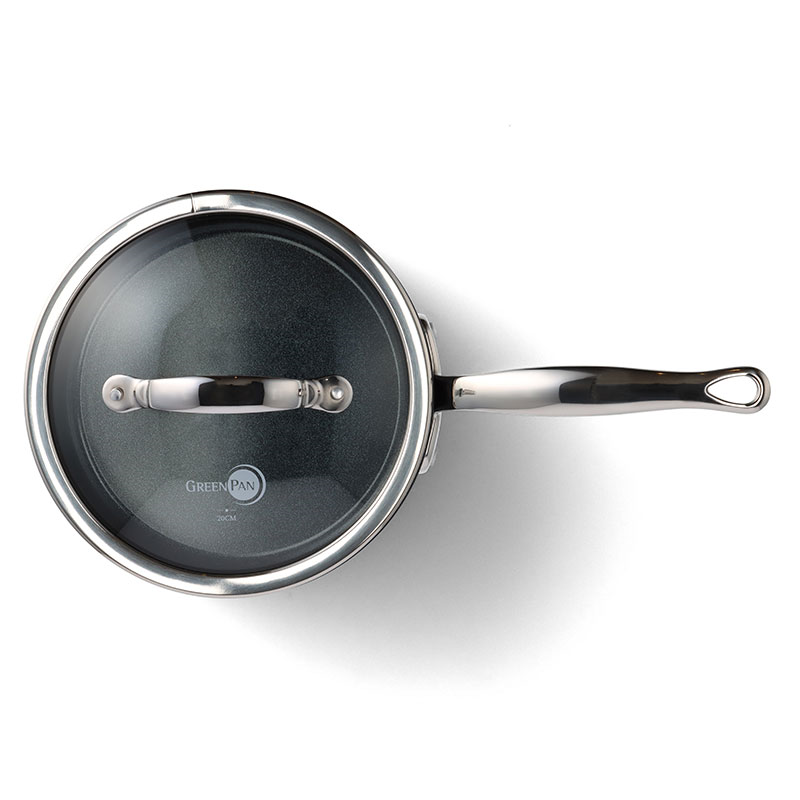 Barcelona Pro Non-Stick Saucepan with Lid, 18, Black-6