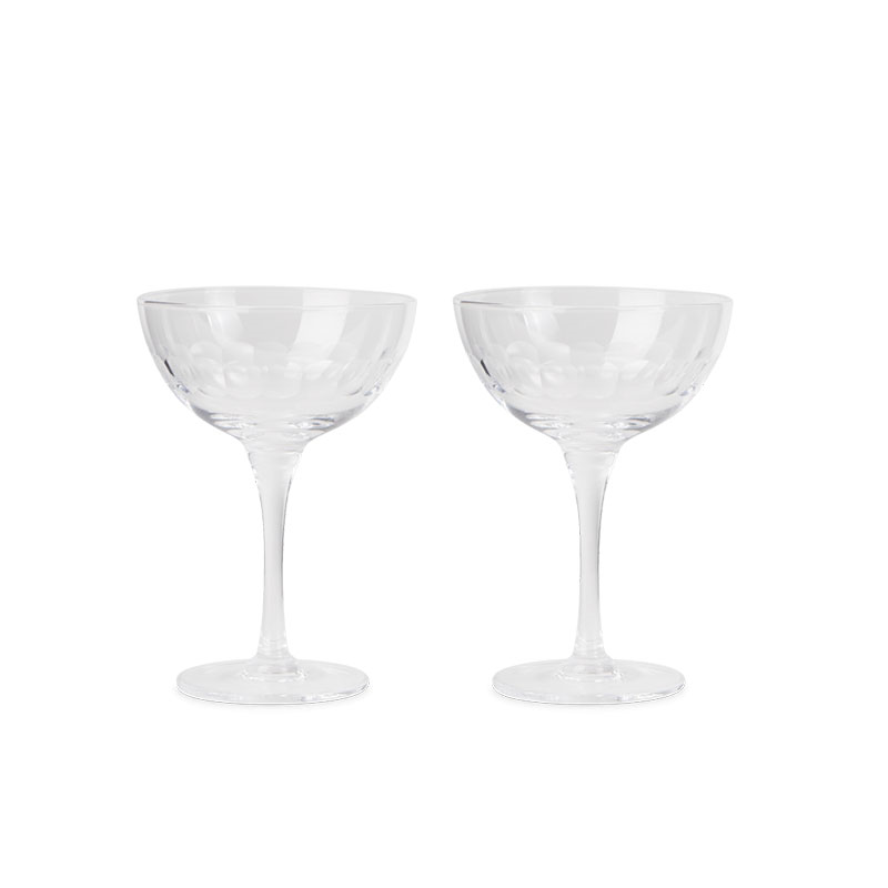 Bethnal Set of 2 Champagne Coupes, H21cm-1