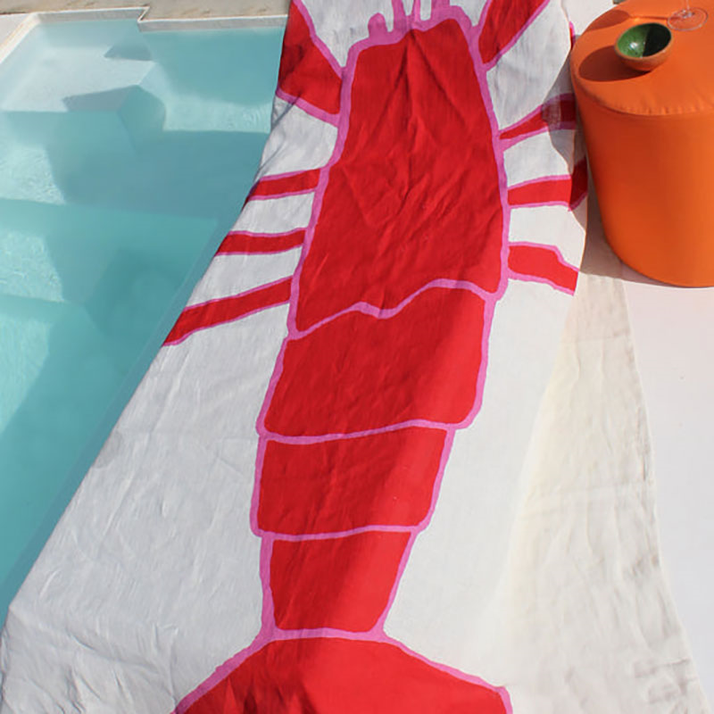 Lobster Tablecloth, 240 x 140cm, Red-2