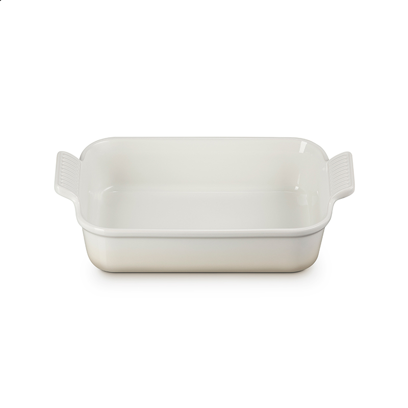 Stoneware Deep Rectangular dish, 26cm - 2.3 litre, Meringue-0