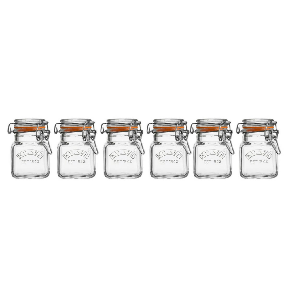 Glass Clip Top Spice Jar Set-0