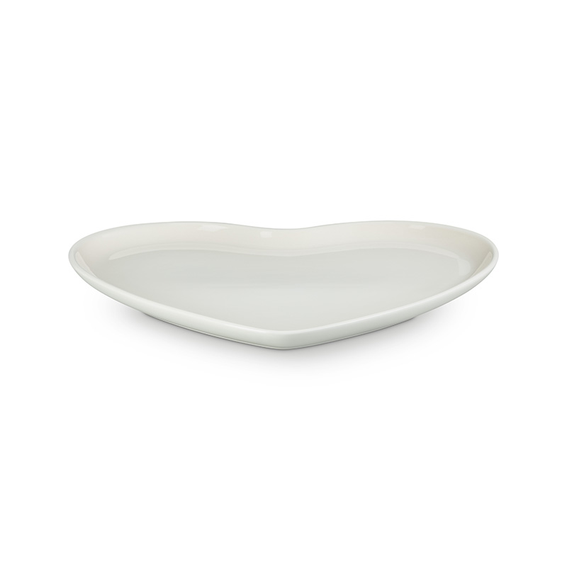 Heart Serving Platter, 32cm, Meringue-2