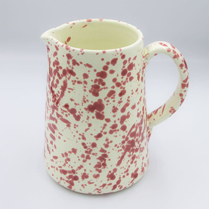 Splatter Jug, H14cm, Cranberry-0