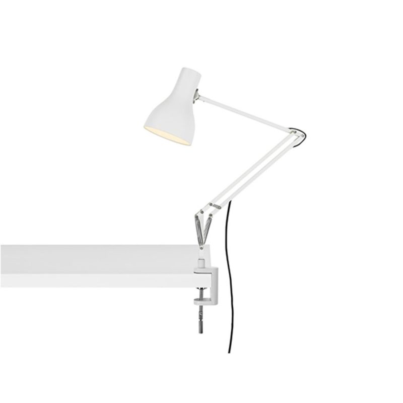 Type 75 Lamp with Desk Clamp, Alpine White-0