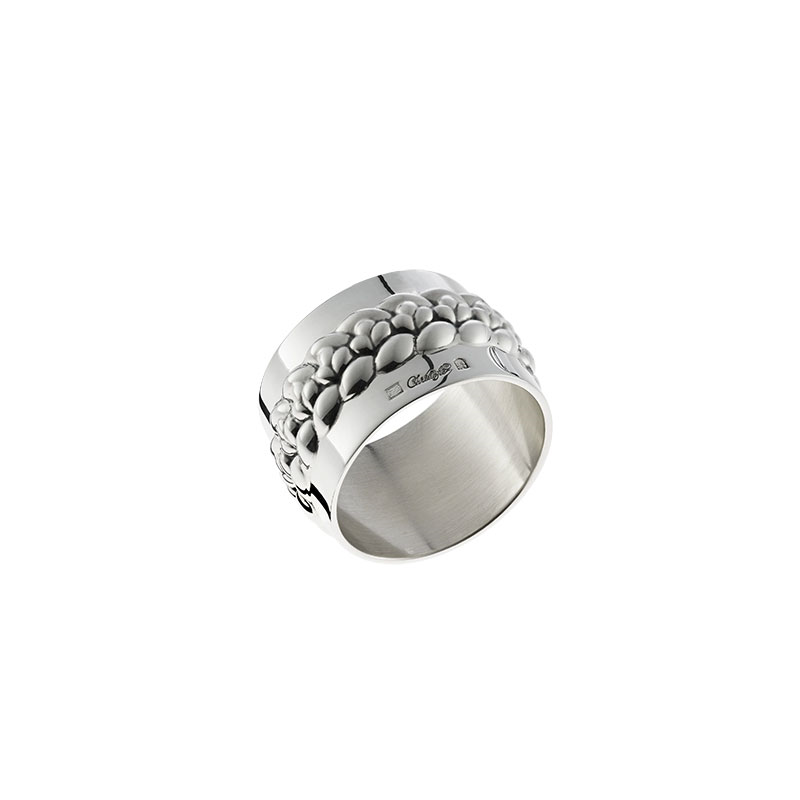 Babylone Napkin Ring, D4cm, Silver-4