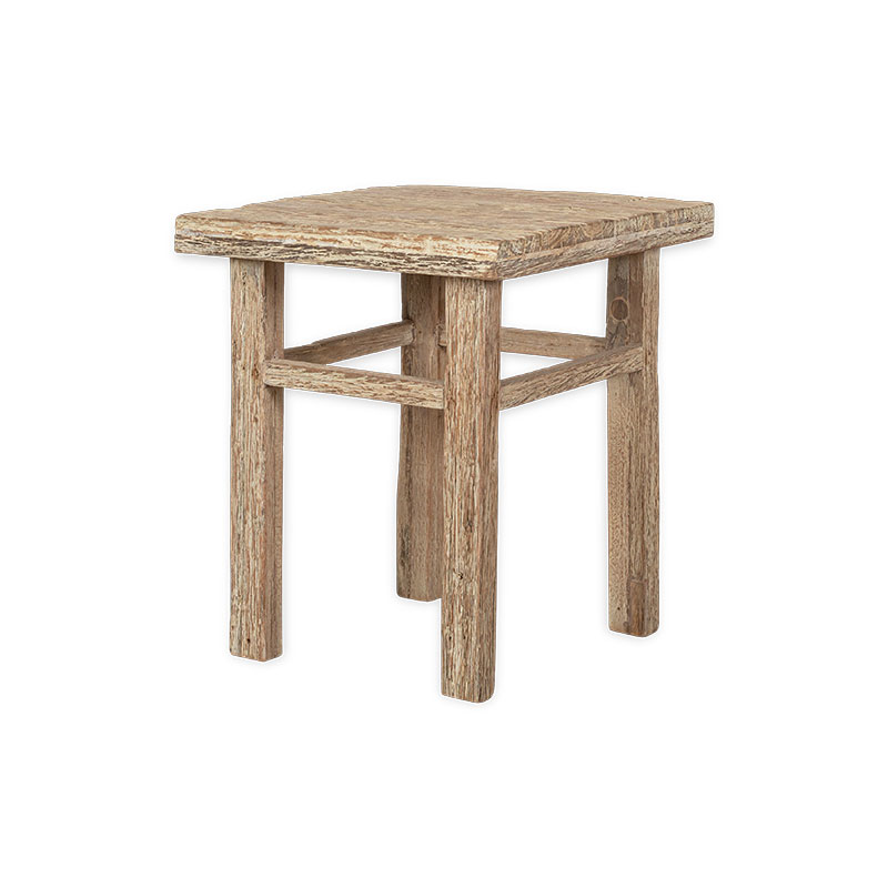 Ibo Reclaimed Wood Side Table, Natural-3