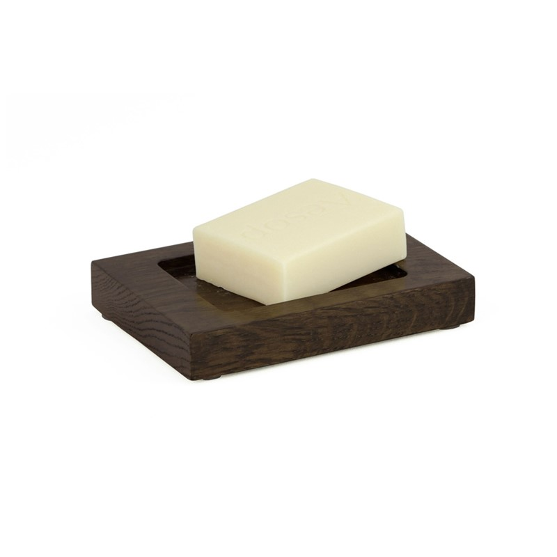 Mezza Soap dish, H2 x W13 x D9.5cm, Dark brown-1