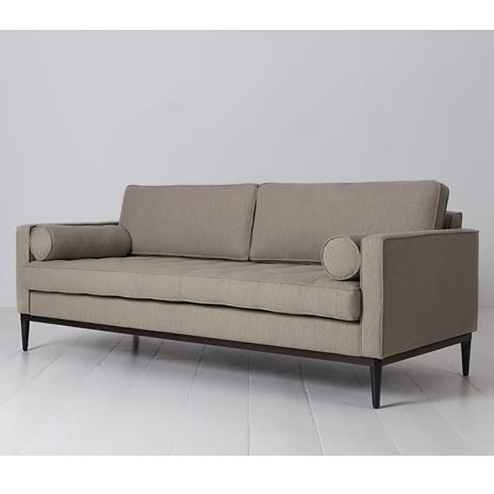 Model 02 3 Seater Linen Sofa, Pumice-1