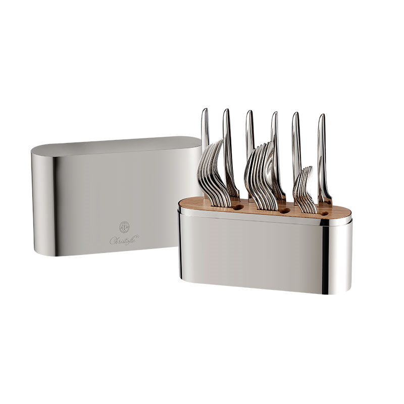 Concorde 24-Piece Cutlery Set with Case, Silver-0