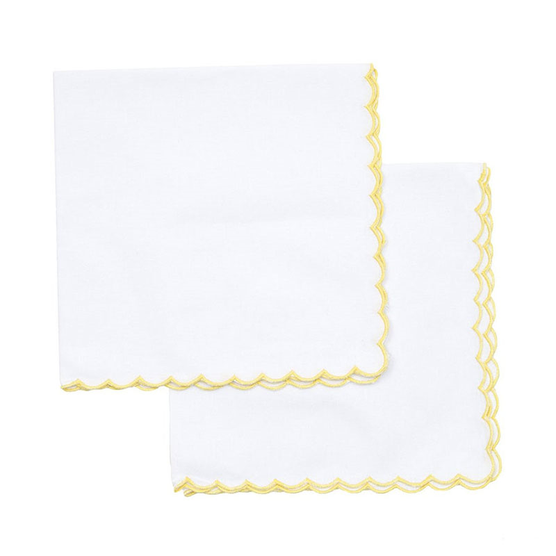 Mini Scallop Napkin, 45 x 45cm, Yellow-1