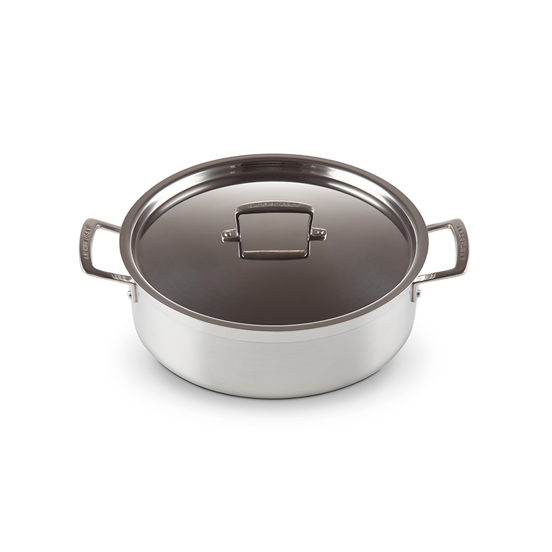 3 Ply Stainless Steel Sauteuse, 28cm-0