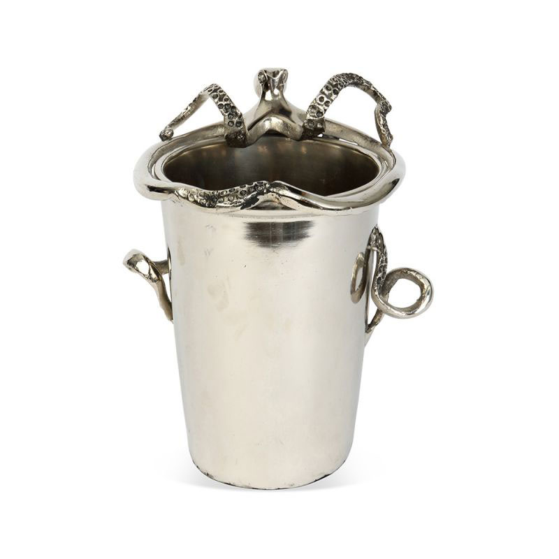 Octopus Ice Bucket, D20 x H24cm, Silver-2