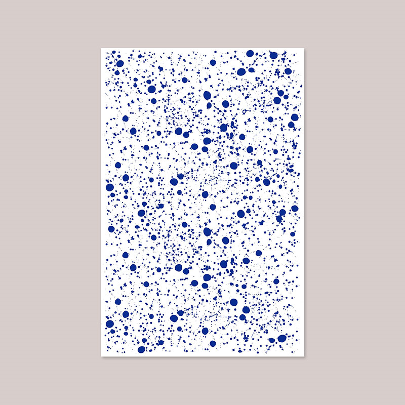 Splatter Tablecloth, W165 x L270cm, Electric Blue-1