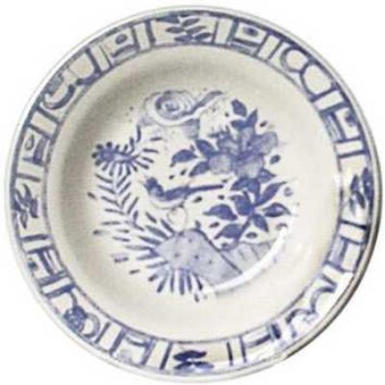 Gien- Oiseau Bleu, Soup Plates, Set of 4-0