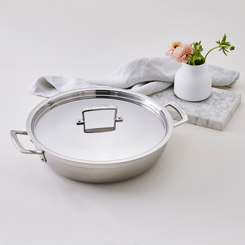 3 Ply Stainless Steel - Uncoated Shallow casserole, 24cm - 2.3 litre-5