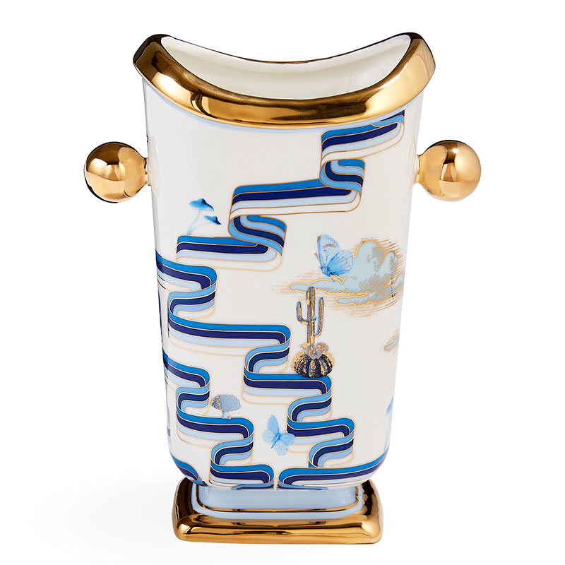 Druggist Tall Vase, H27cm, Blue-2