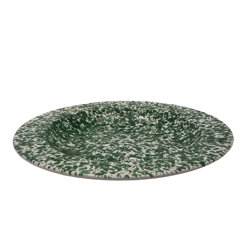 Splatter Pasta Plate, D29cm, Green-3