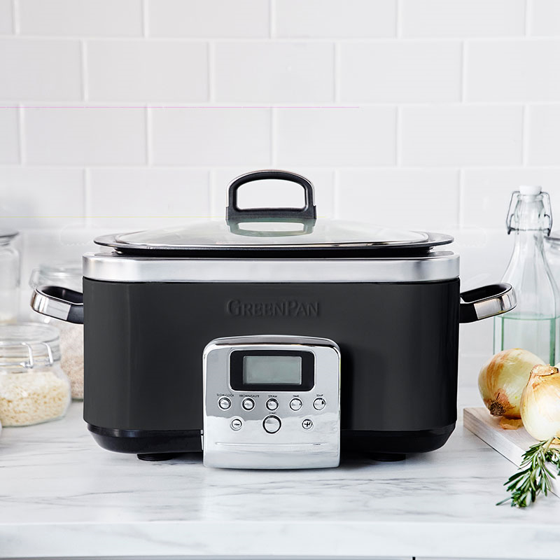 Non-Stick Slow Cooker, 6L, Black-0