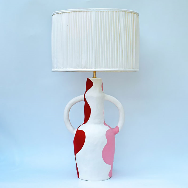 Rumba Charleston Table Lamp, H54cm, Red & White-6