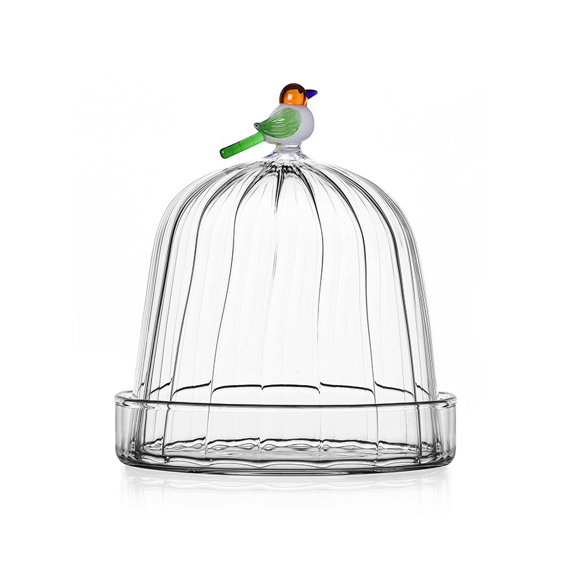 Animal Farm Bird Optic Dome with Dish, H17 x W15cm-0