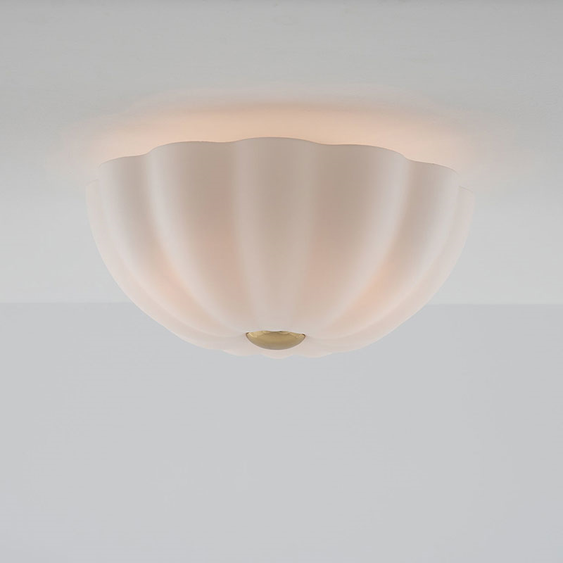 Flower Flush Ceiling Light, H22cm, Opal-1