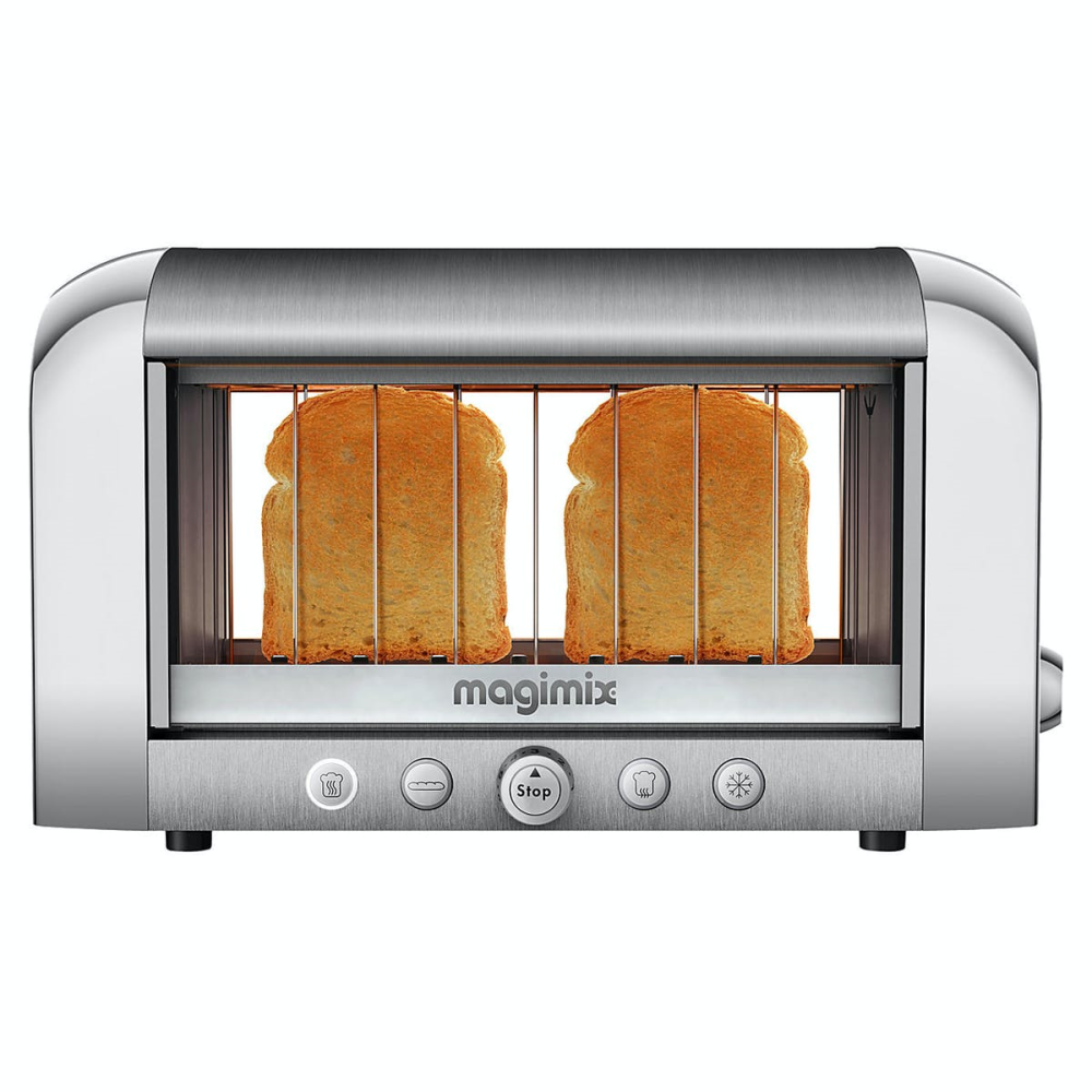 Vision 2 slot toaster - 11526, Brushed Stainless Steel-0