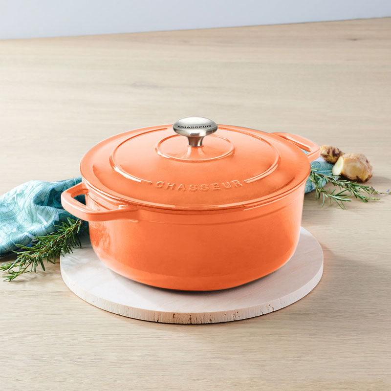 Round Casserole, 3.8L, Tangerine-1