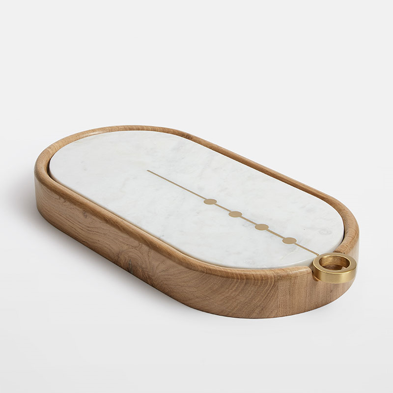 Esk Bread Board, L44 x W21cm, White-0