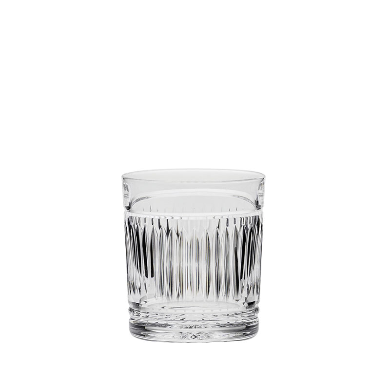 Art Deco Set of 2 Large Tumblers, 330ml, Clear-2