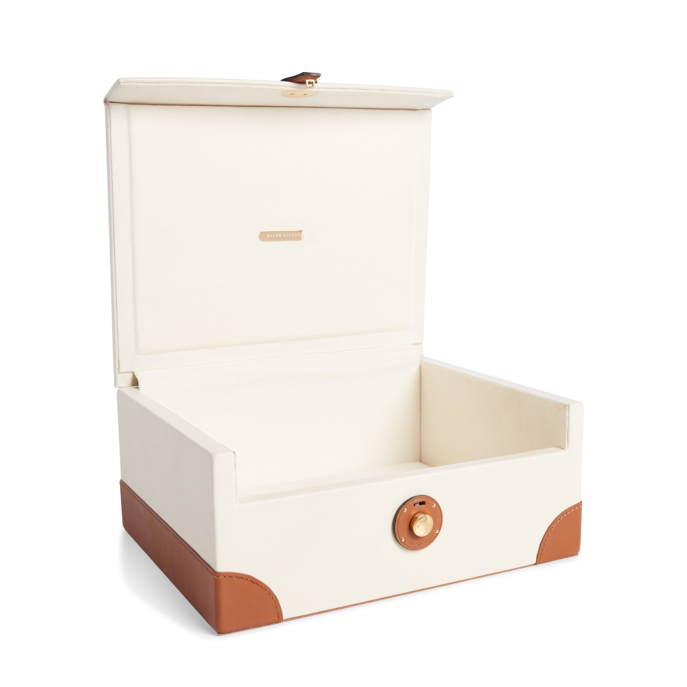 Ryan Box, 27 x 21 x 11cm, Cream/Saddle-1