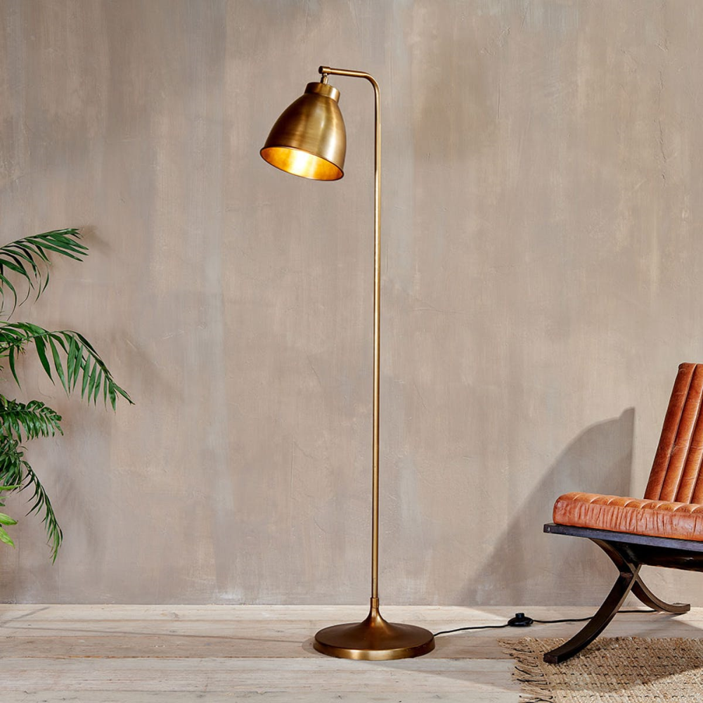 Muturi Floor Lamp, H146cm, Antique Brass-0