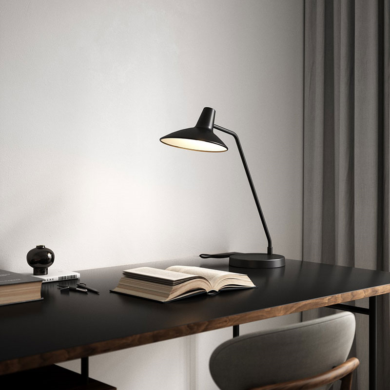 Darci Table Lamp, H55cm, Black-0