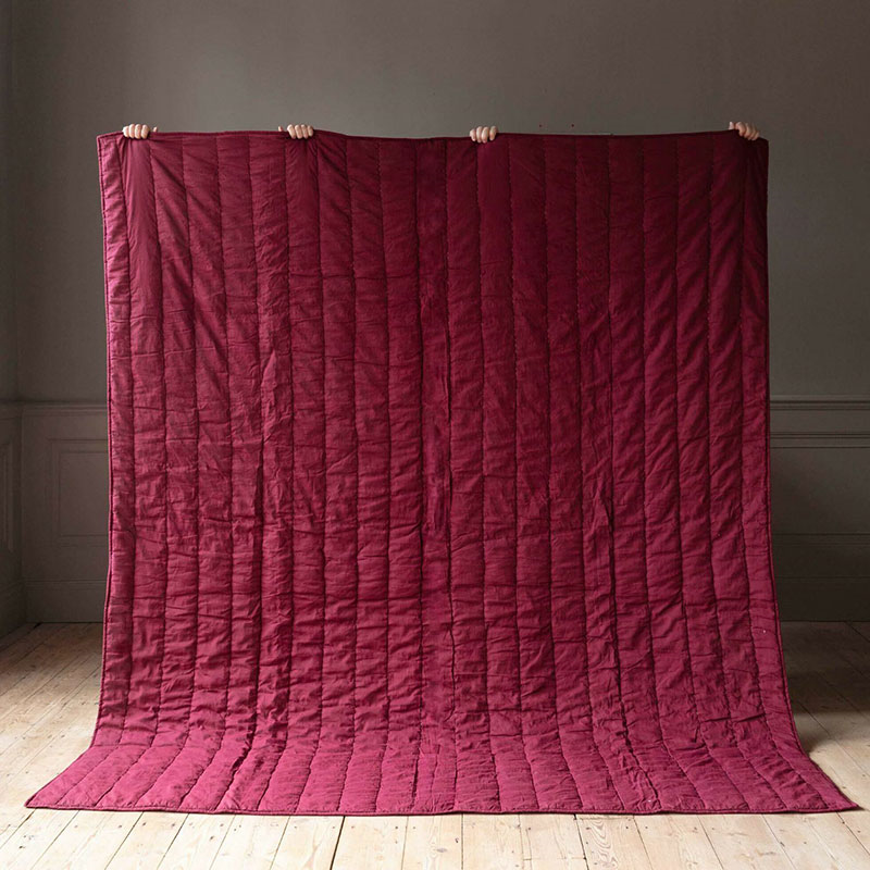 Ikat Double Bedspread, Red-3