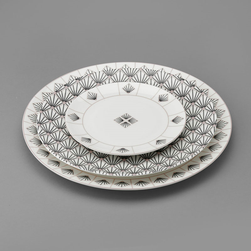 Zighy Side Plate, D16cm, Grey & Blush Pink-2