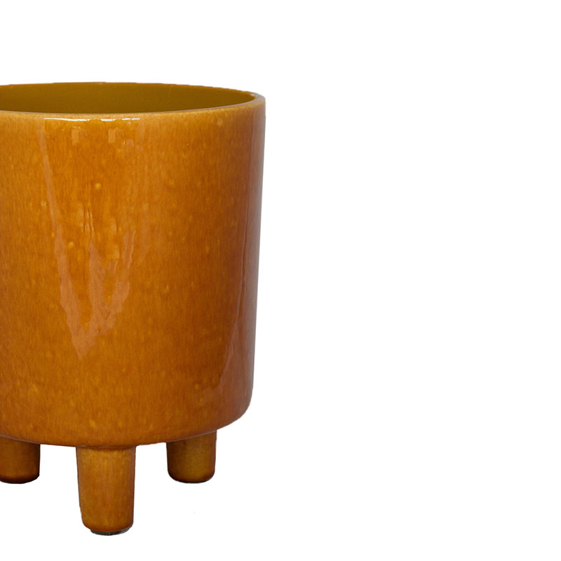 Pisa Planter, H16 x W19 x D19cm, Mustard-7