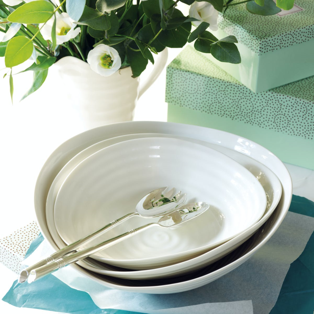 Ceramics Salad bowl medium, 28.5cm, White-1