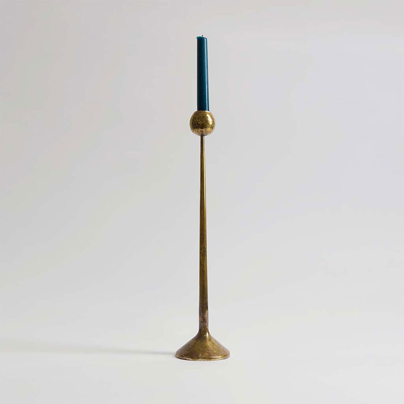 Irrawaddy Candle Stick, H41cm, Brass-0