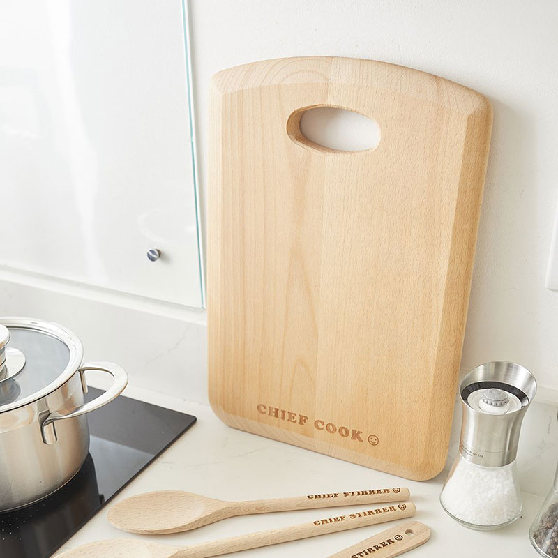 Chief Cook Medium Cooks Chopping Board, Beech-0