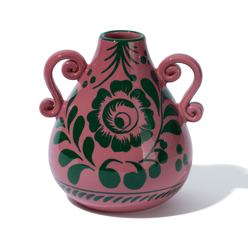 Amphora Vase, H20cm, Pink/Wine-0