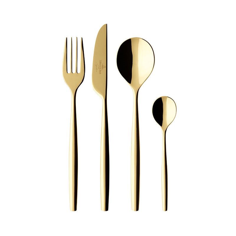 MetroChic d'Or 24 Piece Cutlery Set, Gold-0