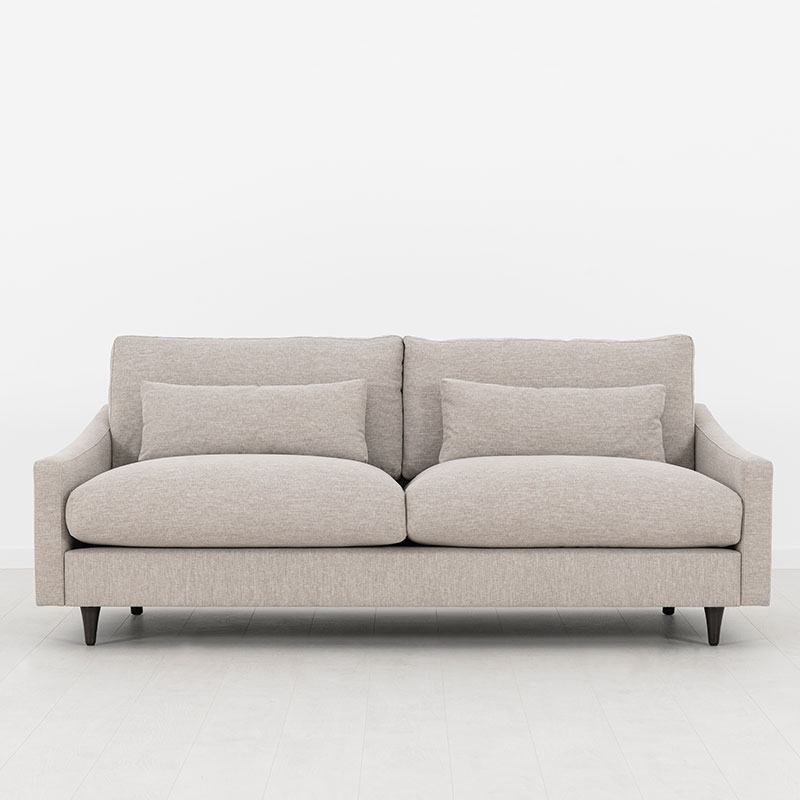 Model 07 Linen 3 Seater Sofa, Pumice-0