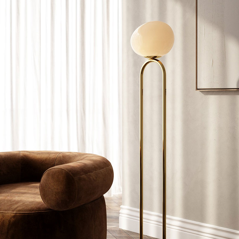 Shapes Floor Lamp, H135cm, Brass-1