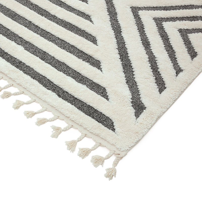 Arianna shard shaggy moroccan rug, 160 x 230cm, Cream-2