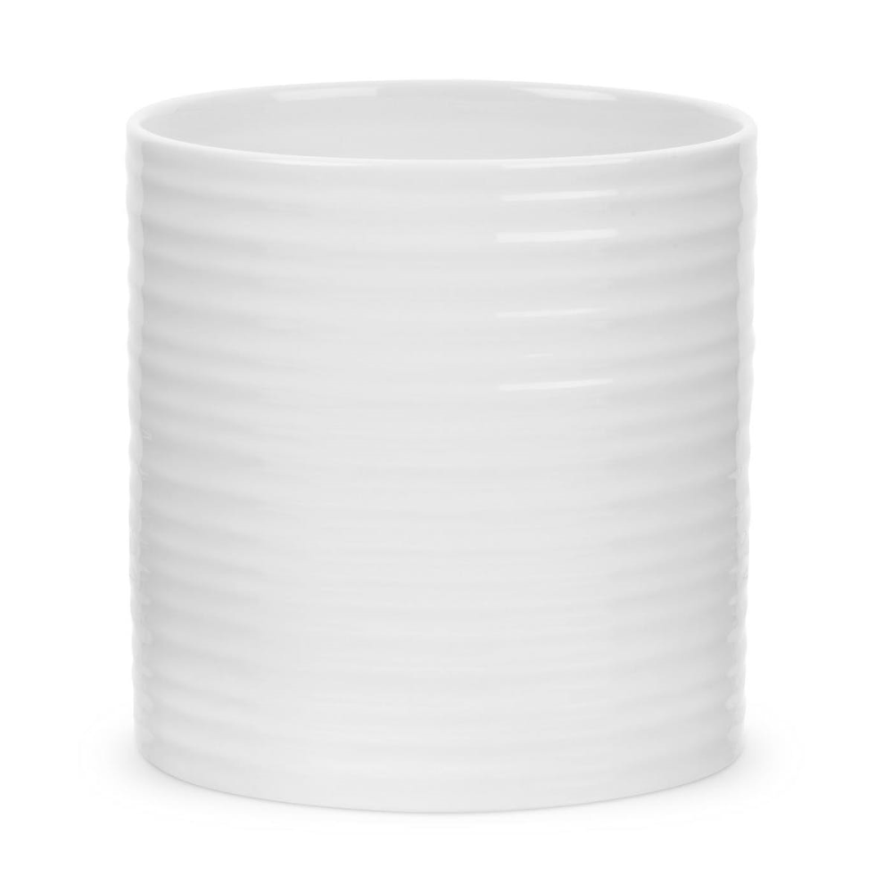 Ceramics Oval utensil jar large, 19 x 15cm, White-0