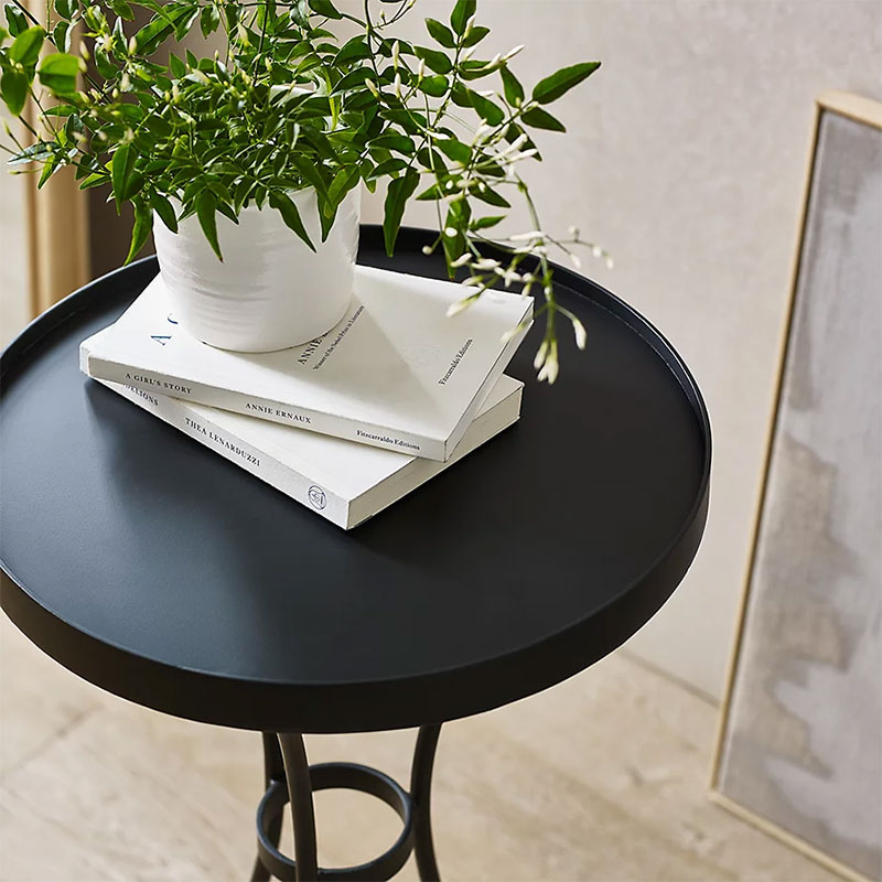 Bexley Side Table, H72cm x W40cm x L40cm, Black-1