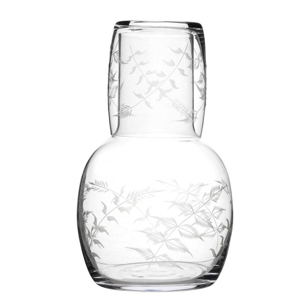 Fern Carafe and glass, 1.3l, crystal-0